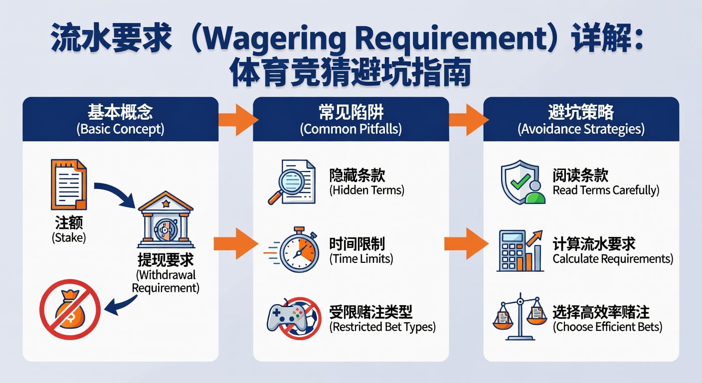 流水要求 wagering requirement 全解析：体育投注玩家2026年规则